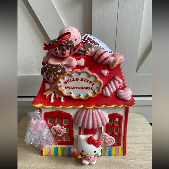 Ceramic Hello Kitty/Blue Sky Valentines Sweet Shoppe Candle Holder - Picture 1 of 4